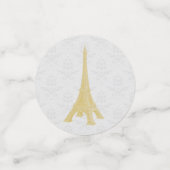 Tour Eiffel Mariage damassé Table Confetti (Petit recto)