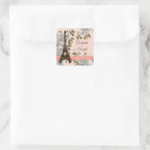 Tour Eiffel Mariage Favoriser les Stickers Étiquet (Sac)
