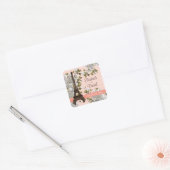 Tour Eiffel Mariage Favoriser les Stickers Étiquet (Enveloppe)