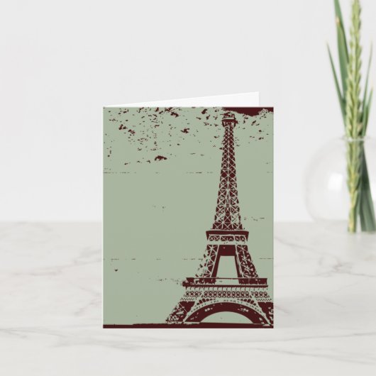 Tour Eiffel Mariage Merci Cartes (Devant)
