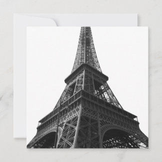 Tour Eiffel Noir Blanc Paris Europe Carte de voyag