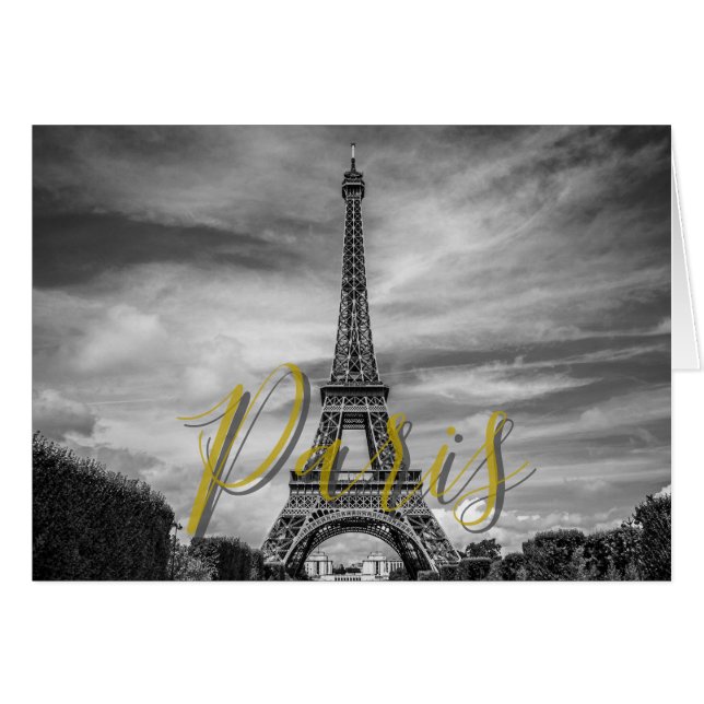 Tour Eiffel Noir & Blanc Paris France (Devant horizontal)