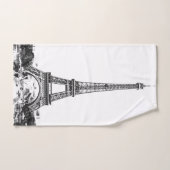 Tour Eiffel noir et blanc (Serviette à main)