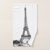 Tour Eiffel noir et blanc (Serviette à main)