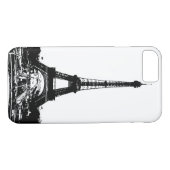Tour Eiffel noir et blanc iPhone 7 Coque (Dos (Horizontal))