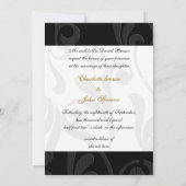 tour eiffel or Paris faire-part de mariage (Dos)