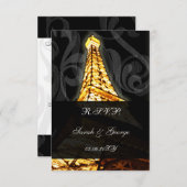 tour Eiffel or standard rsvp français 3,5 x 5 (Devant / Derrière)