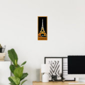 Tour Eiffel Paris - 02 - Affiche de voyage (Bureau à domicile)