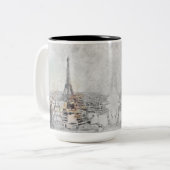 Tour Eiffel Paris Café Mug bicolore - France (Devant gauche)