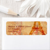 Tour Eiffel Paris étiquette designer France (En situation)