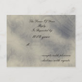 tour eiffel Paris Française Mariage carte rsvp (Dos)