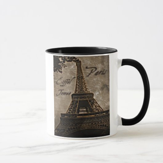 Tour Eiffel, Paris France Art Mug (Droite)