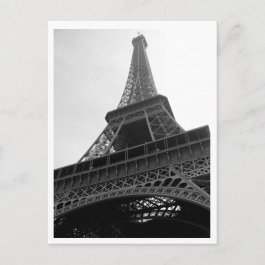 Tour Eiffel Paris France b/w Carte postale (Devant)