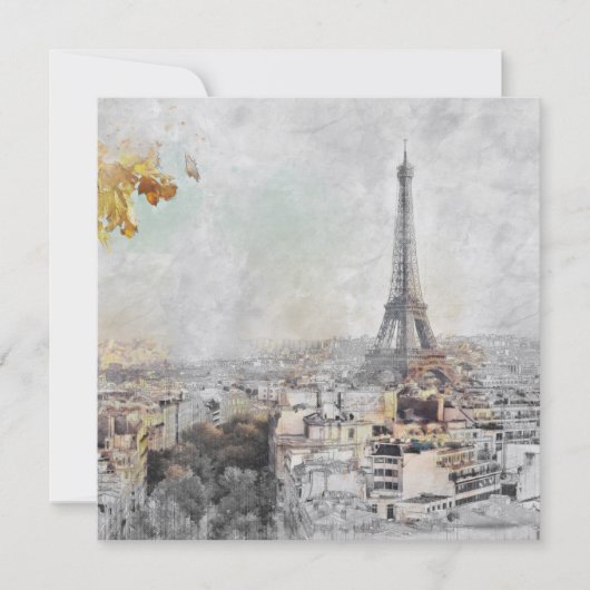 Tour Eiffel Paris France Carte postale - Romantiqu (Devant)