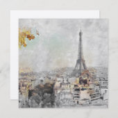 Tour Eiffel Paris France Carte postale - Romantiqu (Devant / Derrière)