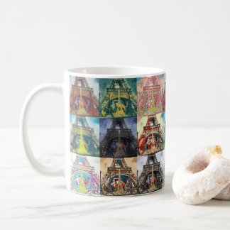 Tour Eiffel, Paris, France Collage Café Mug
