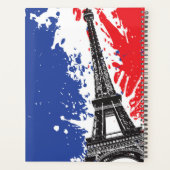 Tour Eiffel | Paris, France | Drapeau Grunge (Dos)