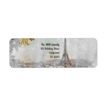 Tour Eiffel Paris France Étiquette - Personnalisab