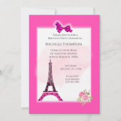 Tour Eiffel Paris Invitations d'anniversaire (Devant)