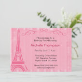 Tour Eiffel Paris Invitations d'anniversaire (Debout devant)
