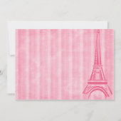 Tour Eiffel Paris Invitations d'anniversaire (Dos)