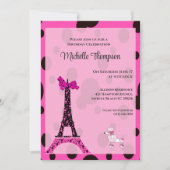Tour Eiffel Paris Invitations d'anniversaire (Devant)
