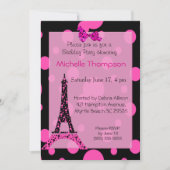 Tour Eiffel Paris Invitations d'anniversaire (Devant)