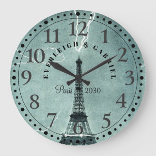 Tour Eiffel Paris personnalisé Grande horloge