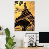 Tour Eiffel Paris Poster de France (Matte) (Bureau à domicile)