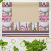 Tour Eiffel Paris serviette de cuisine inspirée (Plié)