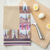 Tour Eiffel Paris serviette de cuisine inspirée (Quart Plié)
