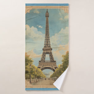 Tour Eiffel Paris Voyage Style Rétro Art Vintage