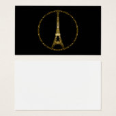 Tour Eiffel parties scintillant or scintille Carte (Devant & derrière)