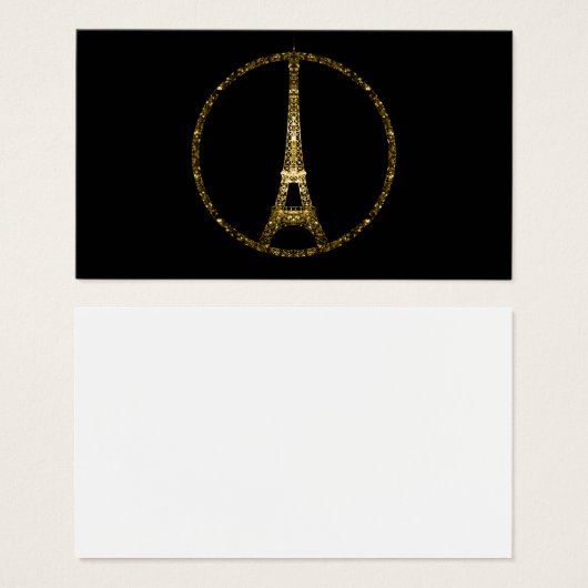 Tour Eiffel parties scintillant or scintille Carte (Devant & derrière)