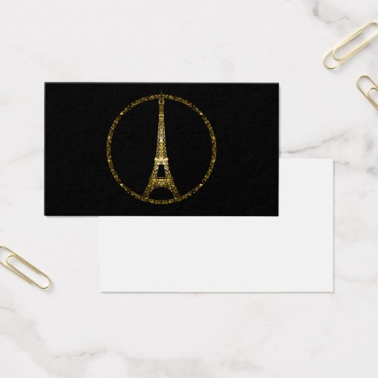 Tour Eiffel parties scintillant or scintille Carte (Bureau)