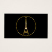 Tour Eiffel parties scintillant or scintille Carte (Devant)