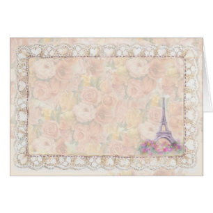 Tour Eiffel peint romantique de roses