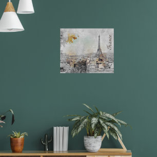 Tour Eiffel. Poster de Paris, France