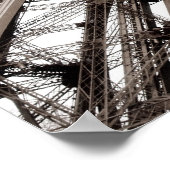 Tour Eiffel Poster noir & blanc (Coin)