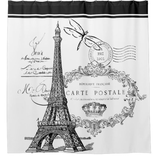 Tour Eiffel rideau de douche (Devant)