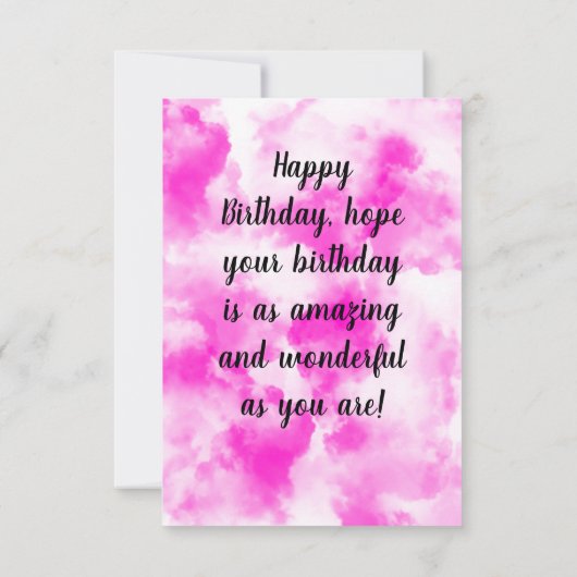 Tour Eiffel rose Bonne carte postale Anniversaire (Dos)