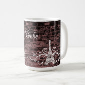 Tour Eiffel Rose Grunge Café Mug (Devant droit)