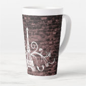 Tour Eiffel rose Grunge Latte Mug (Angle droit)