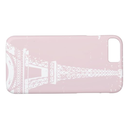 Tour Eiffel rose iPhone 7 Coque (Dos (Horizontal))