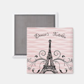 Tour Eiffel rose Magnet (Recto/Verso)