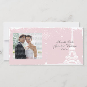 Tour Eiffel rose Mariage Cartes photos