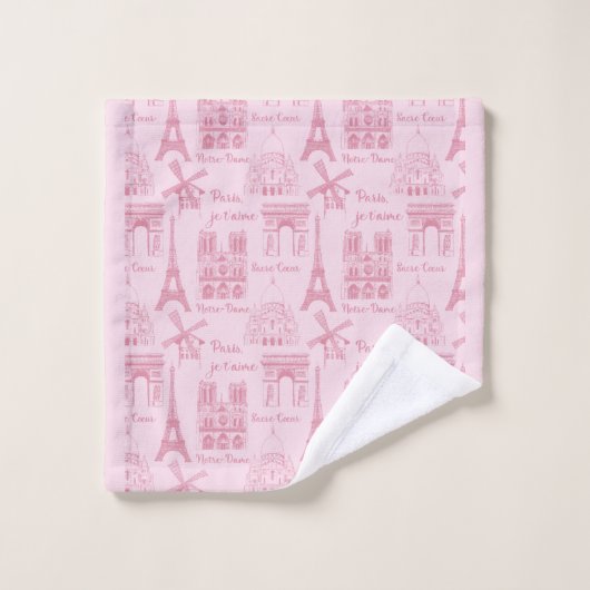 Tour Eiffel rose Paris Arc de Triomphe Serviette d (Gant de toilette)