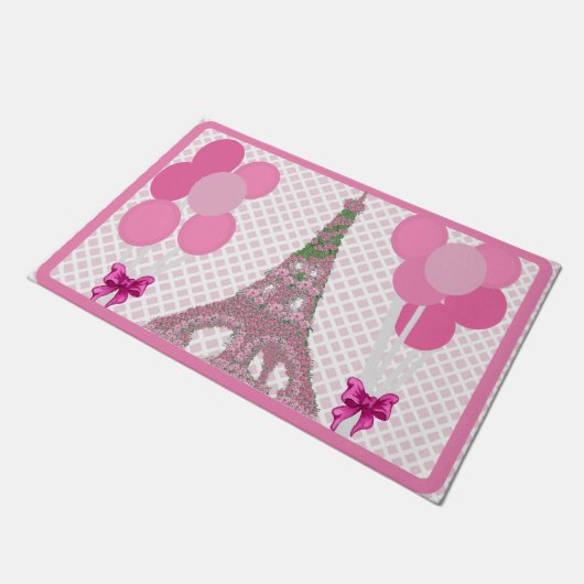 Tour Eiffel rose Rose Rose Ballons tapis (Incliné)