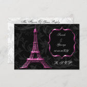 tour Eiffel rose rsvp standard 3,5 x 5 (Devant / Derrière)