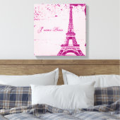 Tour Eiffel rose Toile Enveloppée (Insitu(Chambre))